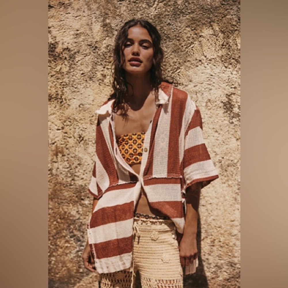 Free People Del Mar Cabana Shirt
